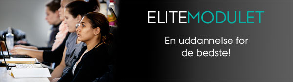 Banner med tekst Elitemodul - en uddannelse for de bedste!