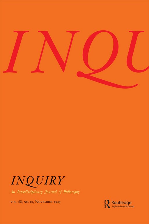 [Translate to English:] Frontpage of Inquiry volume 68, issue 10, 2025