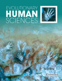 Front page of Evolutionary Human Sciences, rights Cambridge University Press