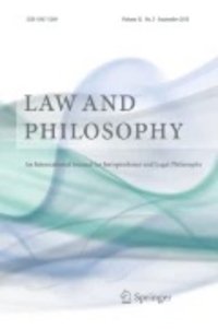 Front page of Law and Philosophy, rights Springer Nature