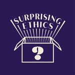 Artwork by Ana Otelea. The picture shows Surprising Ethics by William Gildea, McGill University and Centre for Research in Ethics' logo.