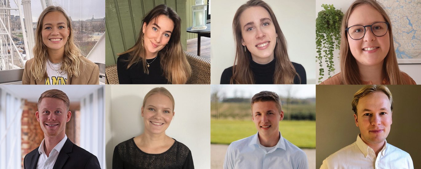 Collage af Naja Sternberg, Ninna Haulrik, Annika Vognstrup Jakobsen, Sine Marie Primdahl Rahbek, Sune Viberg, Christina Bisgaard Stoldt, Jacob Bram og Oliver Østergaard Madsen