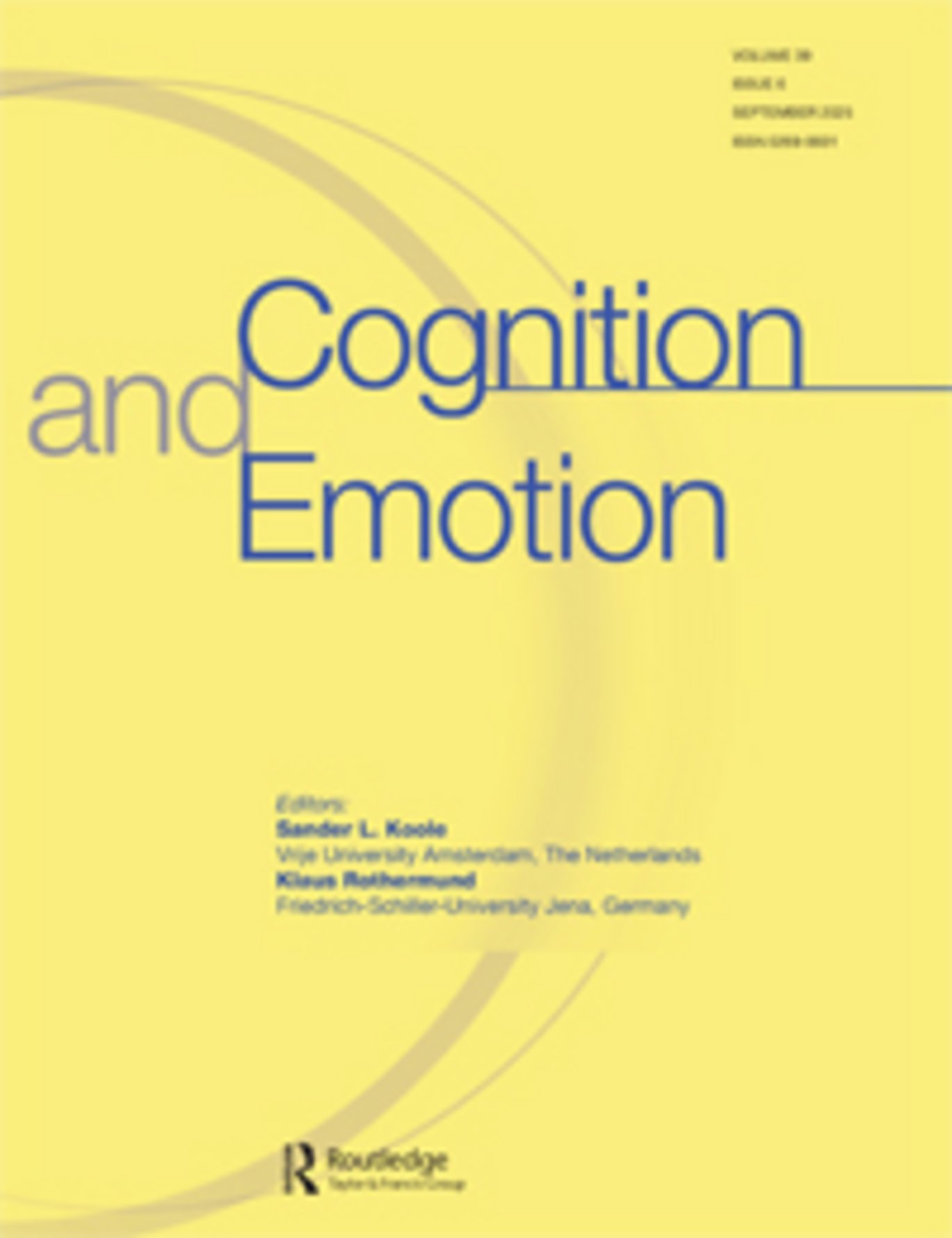 Front page of the journal Cognition and Emotion